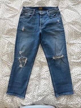 Mother Women’s “Tomcat” Blue Distressed Jeans